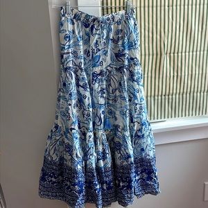 Zara seashell summer blue skirt